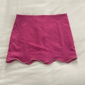 Anthropologie Scalloped mini skirt